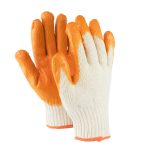 ถุงมือผ้าเคลือบยางพาราสีส้ม