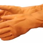 ถุงมือยางไนไตร สีส้ม 16 นิ้ว Dolphin